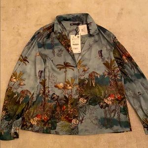 Zara Animal print blouse